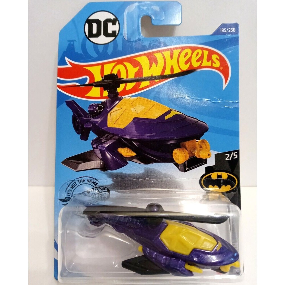 Batcopter #195 of 250 Batman 2 of 5 Joker Colors DC Mattel Hot Wheels 2018